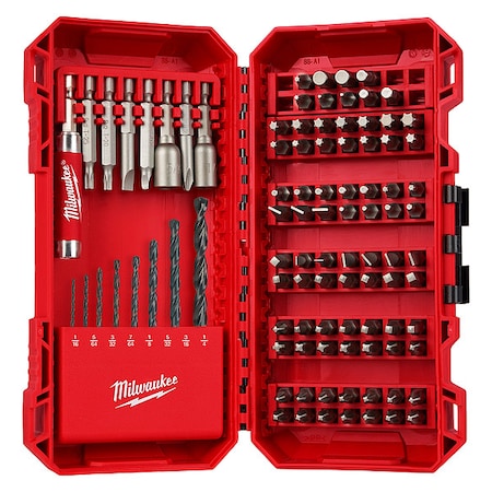 95 Piece Drill and Driver Bit Set, 1/4 in Hex Shank Size MPN:48-32-1556