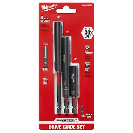SHOCKWAVE 3PC Impact Magnetic Drive Guide Set MPN:48-32-4519