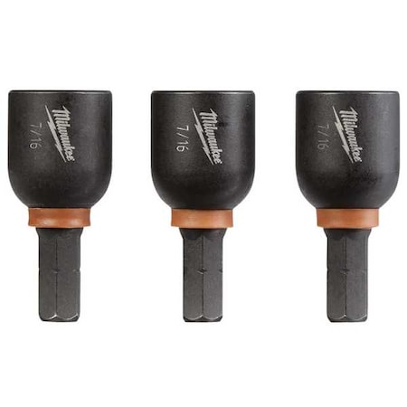 SHOCKWAVE 7/16 in Insert Nutdriver Set (3 Pk) MPN:49-66-4516