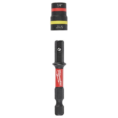 SHOCKWAVE Impact Duty 1/4 in and 5/16 in x 2-1/4 in QUIK-CLEAR 2-in-1 Magnetic Nut Driver MPN:49-66-4542