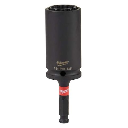 SHOCKWAVE Lineman's 12 Point 15/16 in. and 1-1/8 in. 2-in-1 Socket MPN:49-66-5124