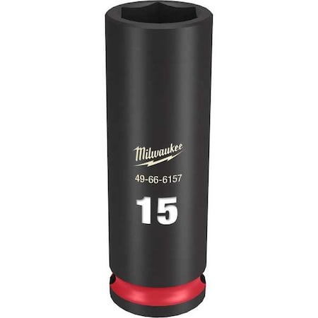15mm SHOCKWAVE Impact Duty 3/8 in. Drive Deep Well 6 Point Impact Socket MPN:49-66-6157