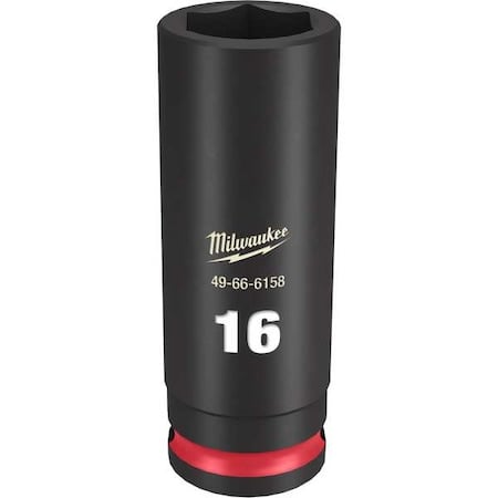 16mm SHOCKWAVE Impact Duty 3/8 in. Drive Deep Well 6 Point Impact Socket MPN:49-66-6158