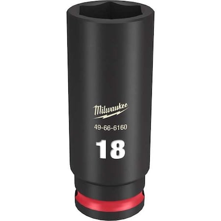 18mm SHOCKWAVE Impact Duty 3/8 in. Drive Deep Well 6 Point Impact Socket MPN:49-66-6160