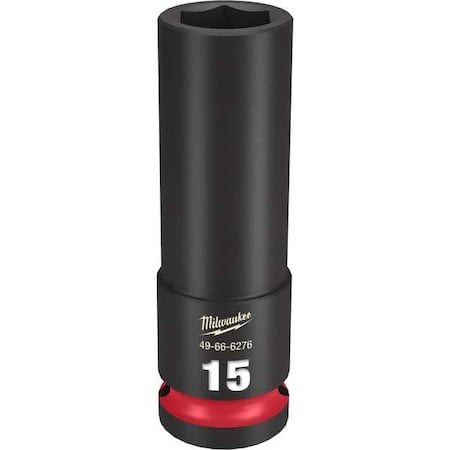 15mm SHOCKWAVE Impact Duty 1/2 in. Drive Deep Well 6 Point Impact Socket MPN:49-66-6276