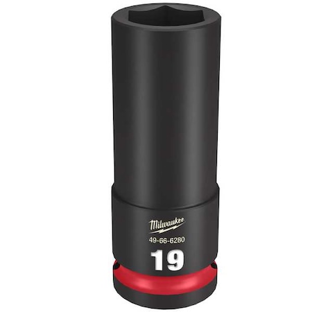 19mm SHOCKWAVE Impact Duty 1/2 in. Drive Deep Well 6 Point Impact Socket MPN:49-66-6280