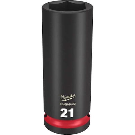 21mm SHOCKWAVE Impact Duty 1/2 in. Drive Deep Well 6 Point Impact Socket MPN:49-66-6282