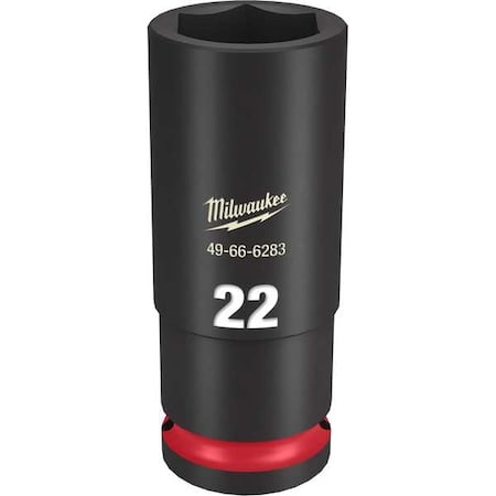 22mm SHOCKWAVE Impact Duty 1/2 in. Drive Deep Well 6 Point Impact Socket MPN:49-66-6283