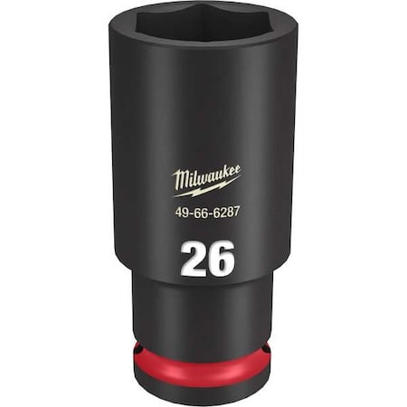 26mm SHOCKWAVE Impact Duty 1/2 in. Drive Deep Well 6 Point Impact Socket MPN:49-66-6287