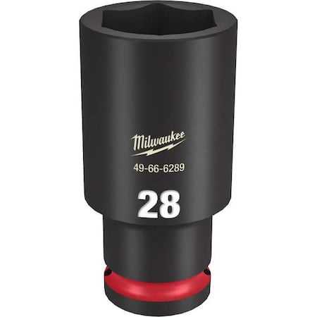 28mm SHOCKWAVE Impact Duty 1/2 in. Drive Deep Well 6 Point Impact Socket MPN:49-66-6289