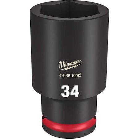34mm SHOCKWAVE Impact Duty 1/2 in. Drive Deep Well 6 Point Impact Socket MPN:49-66-6295
