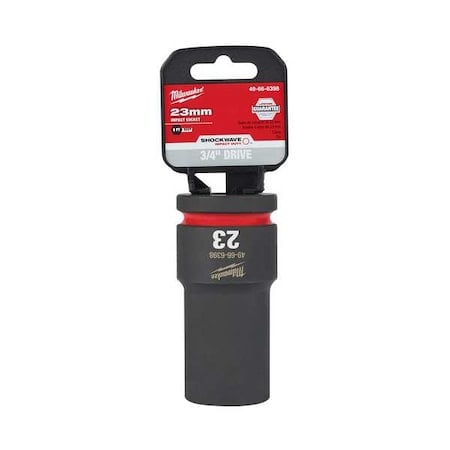 23mm SHOCKWAVE Impact Duty 3/4 in. Drive Deep Well 6 Point Impact Socket MPN:49-66-6398