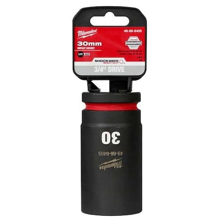 30mm SHOCKWAVE Impact Duty 3/4 in. Drive Deep Well 6 Point Impact Socket MPN:49-66-6405