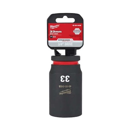33mm SHOCKWAVE Impact Duty 3/4 in. Drive Deep Well 6 Point Impact Socket MPN:49-66-6408