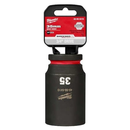 35mm SHOCKWAVE Impact Duty 3/4 in. Drive Deep Well 6 Point Impact Socket MPN:49-66-6410