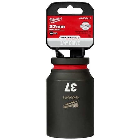 37mm SHOCKWAVE Impact Duty 3/4 in. Drive Deep Well 6 Point Impact Socket MPN:49-66-6412