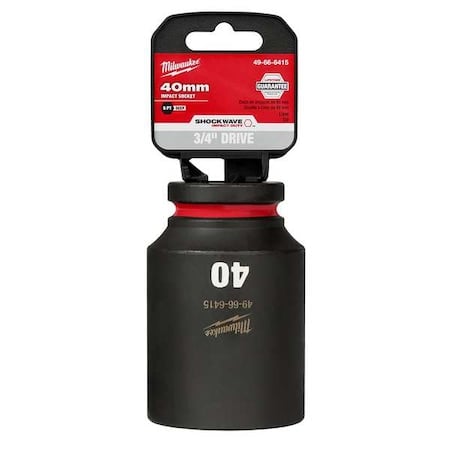 40mm SHOCKWAVE Impact Duty 3/4 in. Drive Deep Well 6 Point Impact Socket MPN:49-66-6415
