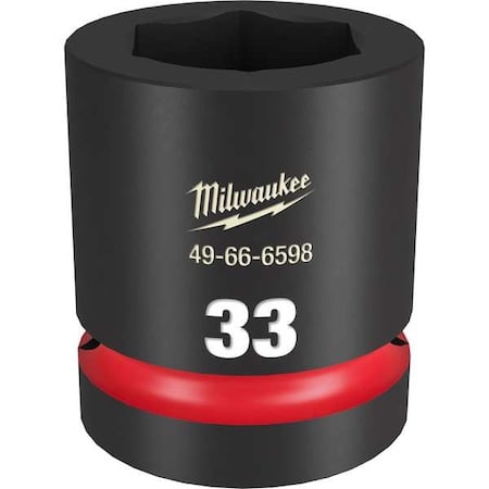 33mm SHOCKWAVE Impact Duty 1 in. Drive Standard 6 Point Impact Socket MPN:49-66-6598