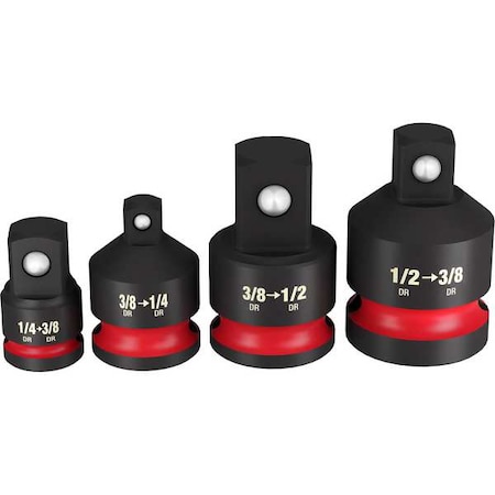 4 pc. SHOCKWAVE Impact Duty 1/4 in. - 1/2 in. Drive Adapter and Reducer Set MPN:49-66-6742