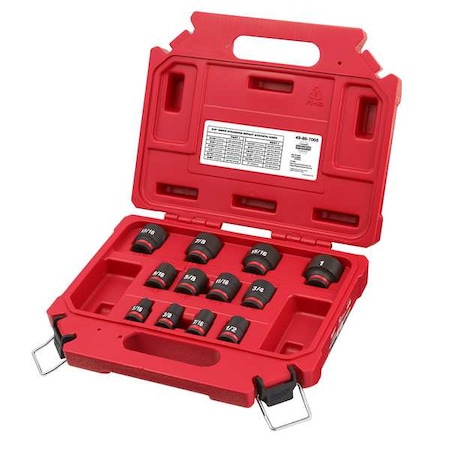 12 pc. SHOCKWAVE Impact Duty 3/8 in. Drive SAE Standard 6 Point Socket Set MPN:49-66-7005