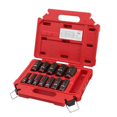 12 pc. SHOCKWAVE Impact Duty 3/8 in. Drive SAE Deep Well 6 Point Socket Set MPN:49-66-7006