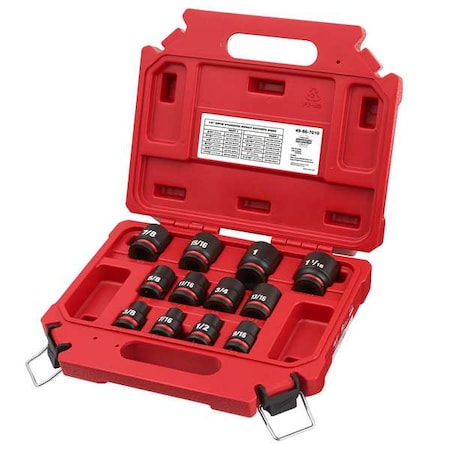 12 pc. SHOCKWAVE Impact Duty 1/2 in. Drive SAE Standard 6 Point Socket Set MPN:49-66-7010