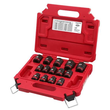 14 pc. SHOCKWAVE Impact Duty 1/2 in. Drive Metric Standard 6 Point Socket Set MPN:49-66-7013