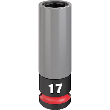 1/2 in Drive Lug Nut Wheel Socket Deep Socket, Black Phosphate, Lug Nut Wheel Plastic, 17 mm Sz MPN:49-66-7802