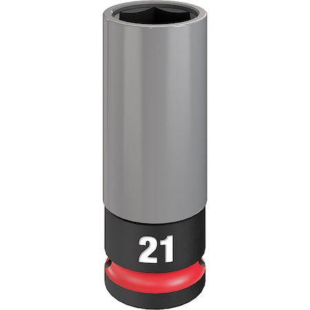 1/2 in Drive Lug Nut Wheel Socket Deep Socket, Black Phosphate, Lug Nut Wheel Plastic, 21 mm Sz MPN:49-66-7806