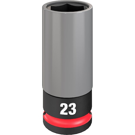 1/2 in Drive Lug Nut Wheel Socket Deep Socket, Black Phosphate, Lug Nut Wheel Plastic, 23 mm Sz MPN:49-66-7808