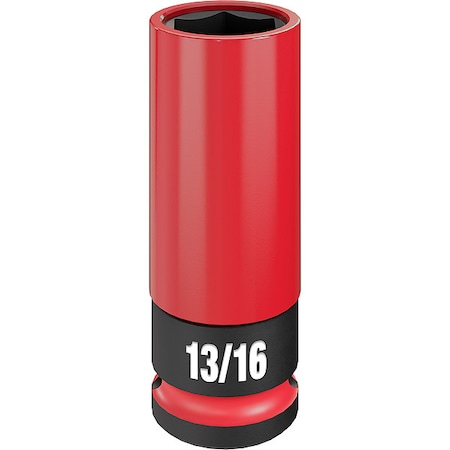 1/2 in Drive Lug Nut Wheel Socket Deep Socket, Black Phosphate, Lug Nut Wheel Plastic, 13/16 in Sz MPN:49-66-7811