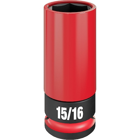 1/2 in Drive Lug Nut Wheel Socket Deep Socket, Black Phosphate, Lug Nut Wheel Plastic, 15/16 in Sz MPN:49-66-7813