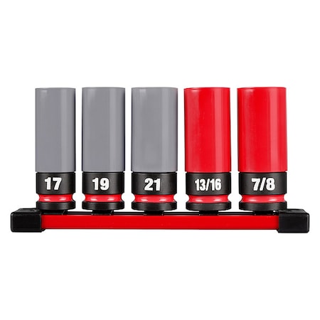 1/2 in Drive Lug Nut Wheel Socket Set, Metric, SAE, 5 pcs MPN:49-66-7831