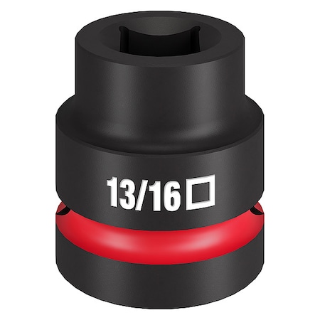 1 in Drive Impact Socket Standard Socket, Black Phosphate, Socket Size 13/16