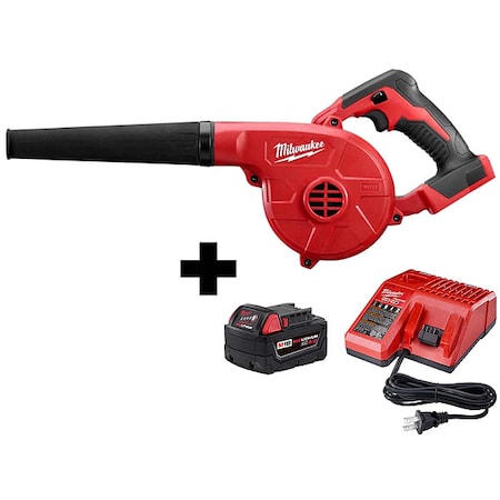 M18™ 18 V Cordless Battery-Powered Handheld Leaf Blower Kit, 100 cfm, 160 mph, Battery Included MPN:0884-20, 48-59-1850
