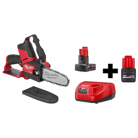 6 in L Cordless Battery-Powered Chainsaw Kit, 12 V, 2.5 Ah, 4.0 Ah, Battery Included MPN:2527-21, 48-11-2425