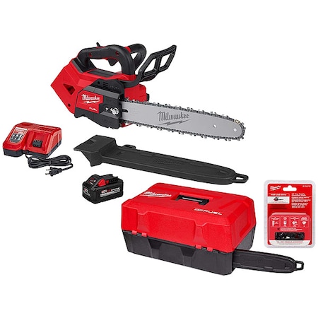 14 in L Cordless Chainsaw, Case and Chain, Not Applicable, 18 V DC, 8.0Ah, Battery Included MPN:2826-21T, 49-16-2744, 49-16-2746