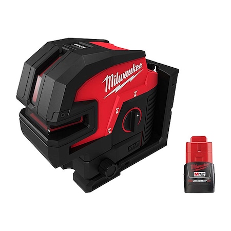 M12 Cross w/ 4PT Laser + CP3.0 Battery MPN:3624-20, 48-11-2430
