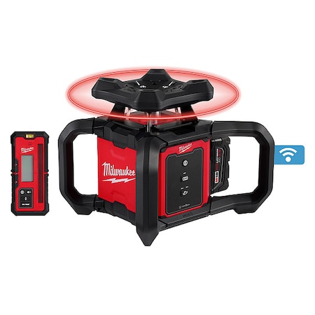 M18 Red Exterior Rotary Laser Level Kit with Receiver MPN:3701-21