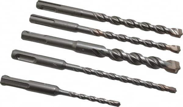 Drill Bit Set: Hammer Drill Bits, 5 Pc, Solid Carbide MPN:48-20-7490