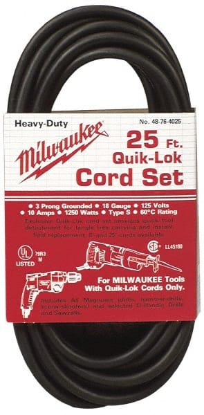 Power Drill Quik-Lok Cord Set: MPN:48-76-4025