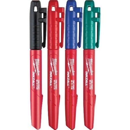 InkIndustMarker, Black/Blue/Green/Red MPN:48-22-3106