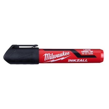 INKZALL 3PC Large Chisel Tip Black Marker MPN:48-22-3250