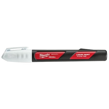 Liquid Paint Marker, White, Acrylic MPN:48-22-3712