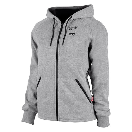 Women's Heated Hoodie, 336-21, 3 Settings, 8 hr Time, Zipper Closure, Gray, Size XS MPN:336G-21XS