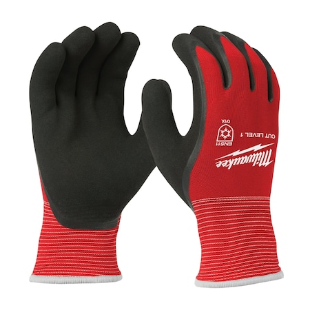 Level 1 Cut Resistant Latex Dipped Insulated Winter Gloves - Large MPN:48-22-8912