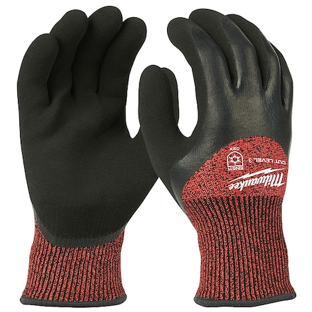 Cut Level 3 Winter Insulated Dipped Gloves - Small, Cut Level A5, Double Dipped, Latex, Sandy, S MPN:48-22-8920