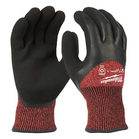 Cut-Resistant Winter Insulated Gloves, Cut Level A3, Double Dipped, Latex, Sandy, S 12 PK MPN:48-22-8920B