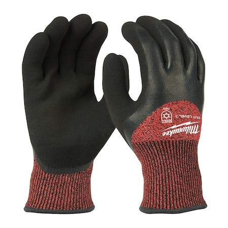 Cut-Resistant Winter Insulated Gloves, Cut Level A3, Double Dipped, Latex, Sandy, XL MPN:48-22-8923