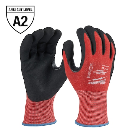 Cut-Resistant Coated Gloves, Cut Level A2, Dipped, Nitrile, Sandy, S 1 PR MPN:48-22-8925